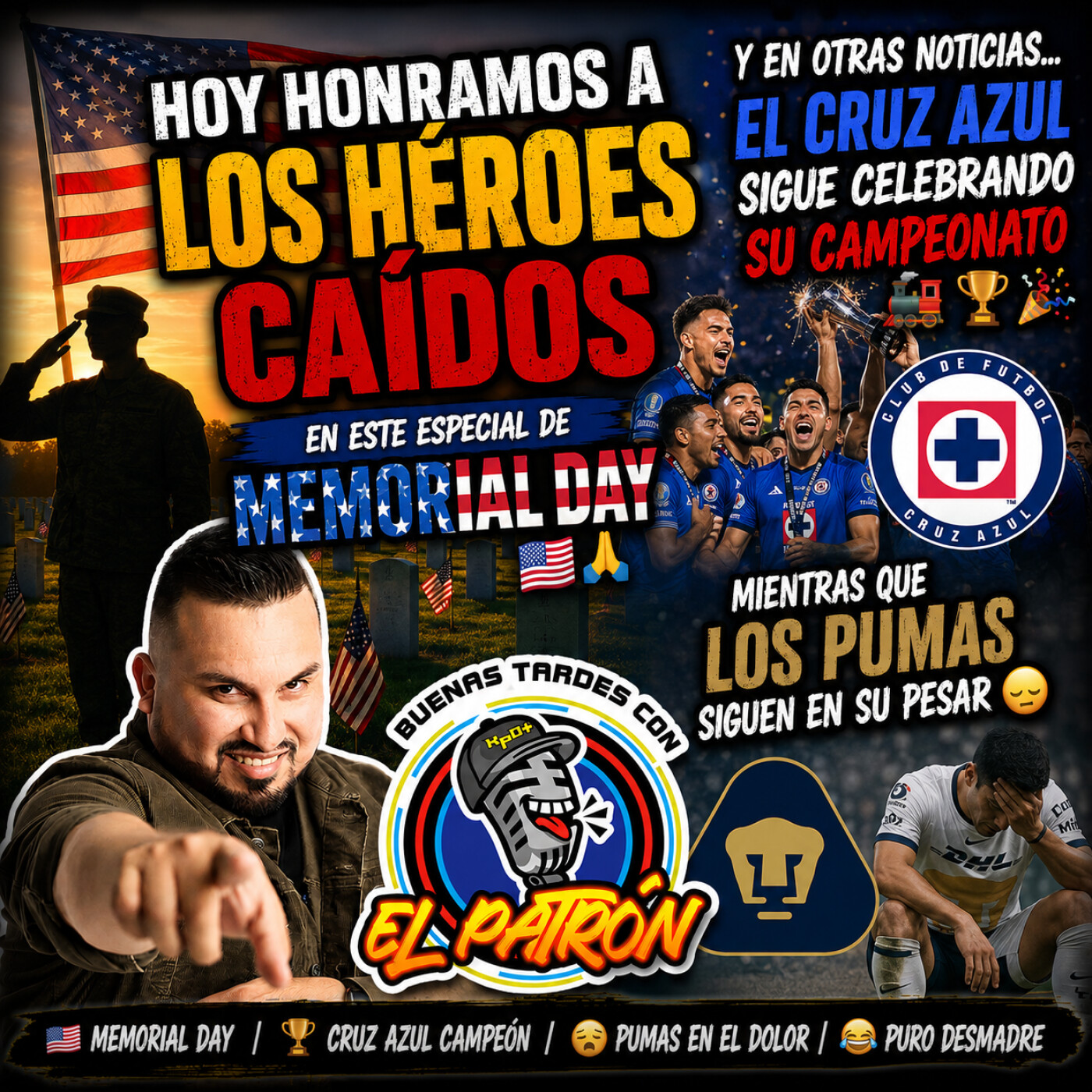 🇺🇸🙏 Memorial Day, campeones y tristezas felinas 🚂🏆 episode artwork