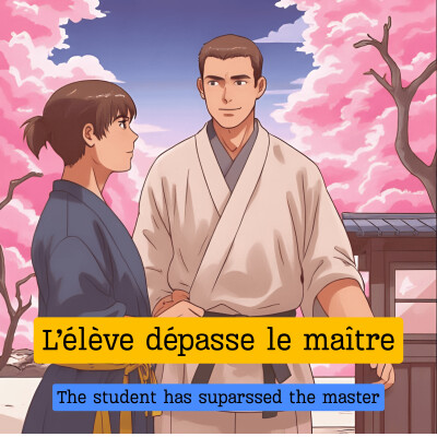 Expression française : "L'élève dépasse le maître" cover