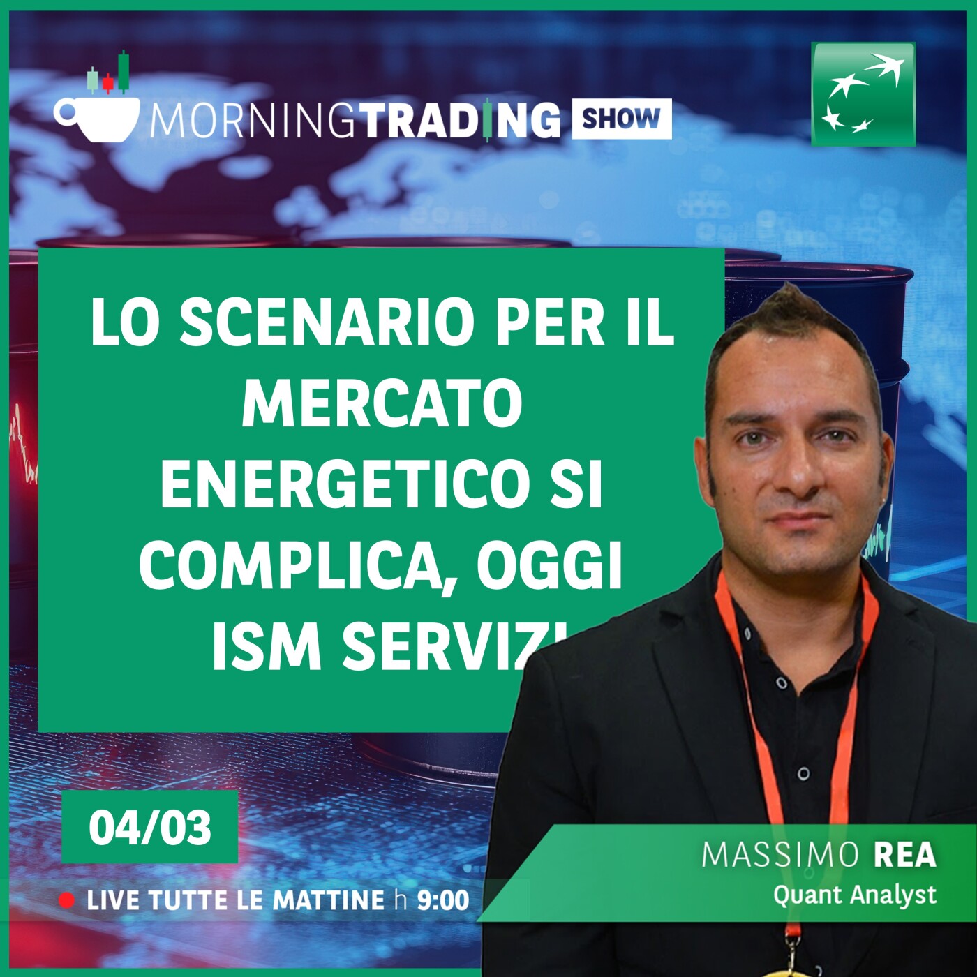 Lo scenario per il mercato energetico si complica, oggi ISM servizi - Morning Trading Show episode artwork