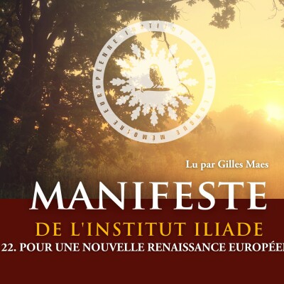 22. Pour une nouvelle renaissance européenne - Manifeste de l'Institut Iliade cover