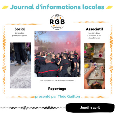 Journal du jeudi 3 avril 2025 - Radio RGB 99.2 cover