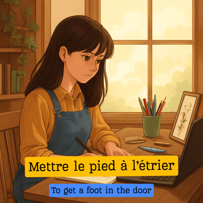 Expression française : "Mettre le pied à l'étrier" cover