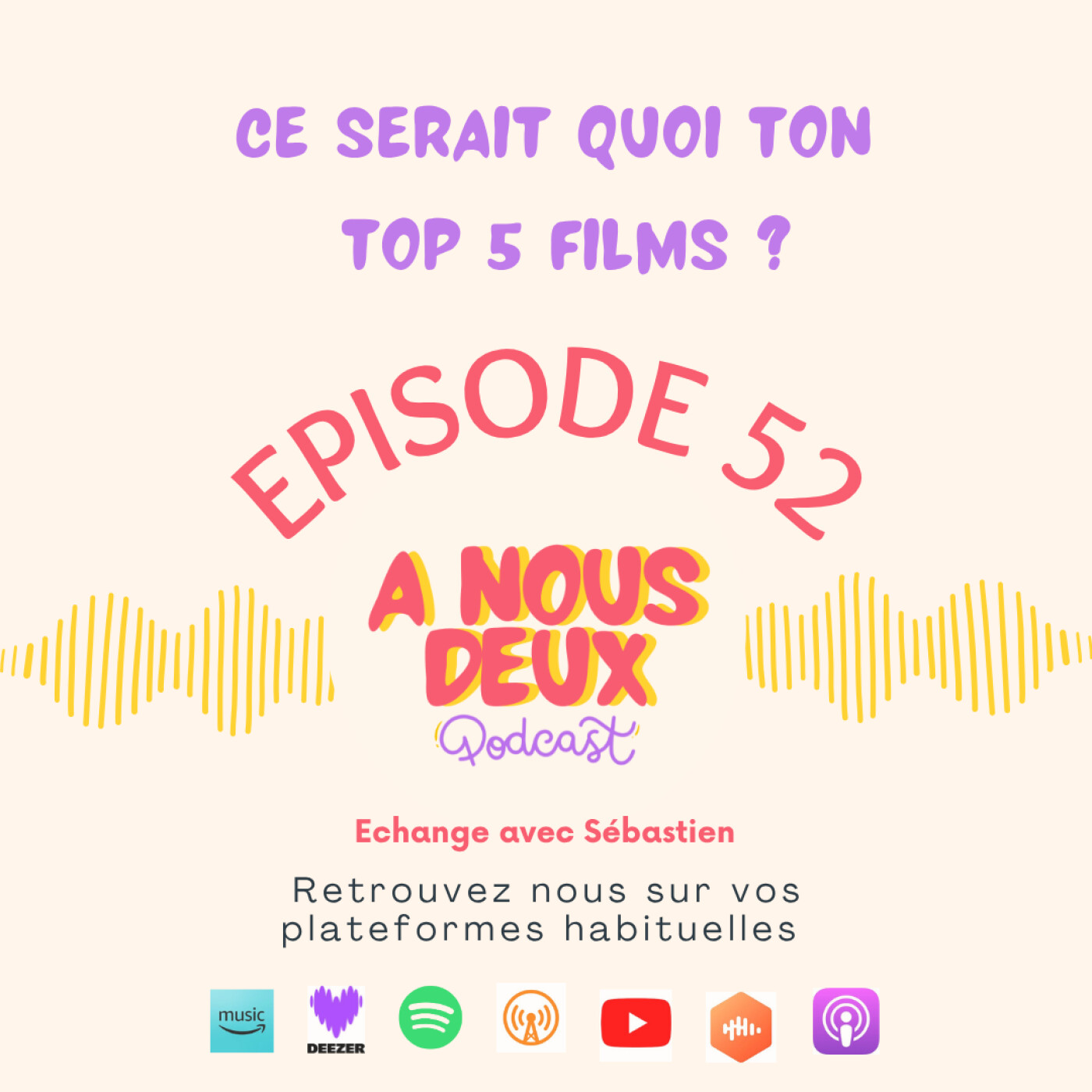 Episode 52 - Ce serait quoi ton top 5 films ? (Avec Sebastien) episode artwork