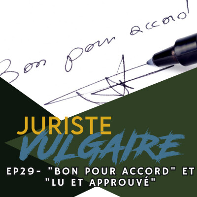 #29 -  "Bon pour accord" et "lu et approuvé" cover