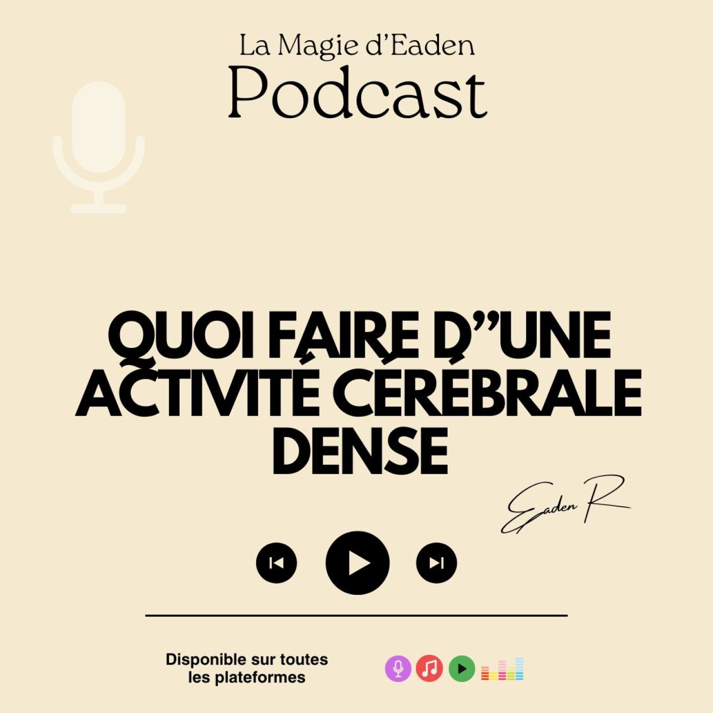 Quoi faire d'une activité cérébrale dense episode artwork
