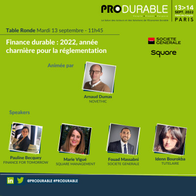 Table Ronde - Finance durable : 2022, année charnière pour la réglementation cover
