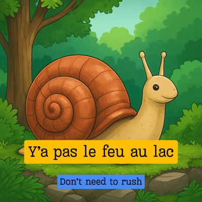 Expression française : "Y'a pas le feu au lac" cover