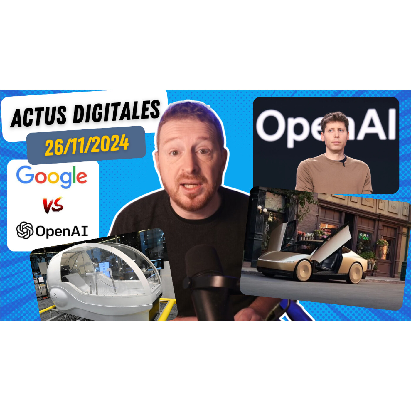 26/11 : IA contre Google, Robotaxis Tesla, OpenAI brouille les pistes, baignoire futuriste révolutionnaire episode artwork