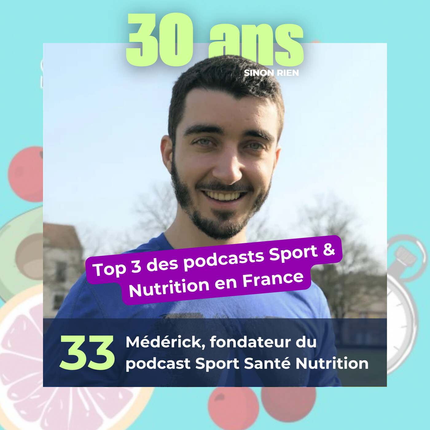 Épisode 33 - Comment perdre du poids après 30 ans ? avec Médérick Métro - Host de Sport Santé Nutrition Podcast episode artwork