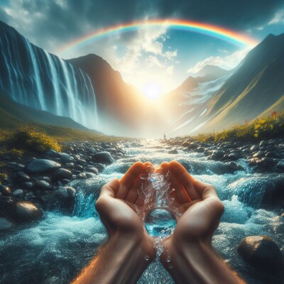 Le monde divin considère l’homme d’après l’eau qui émane de lui - Archange Gabriel Psaume 97 cover