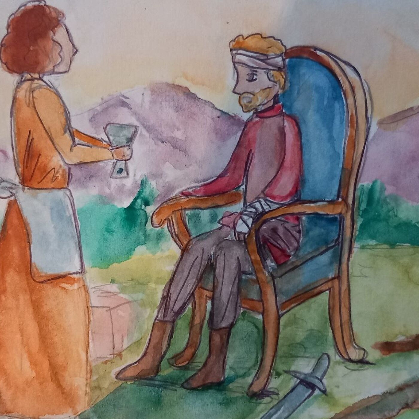 Caché dans le fauteuil