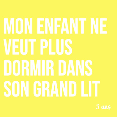 Maman : Mon enfant ne veut plus dormir dans son grand lit (3 ans). Ca rassure les parents ! cover
