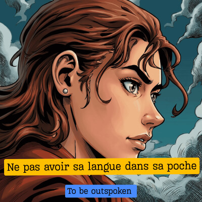 Expression française : "Ne pas avoir sa langue dans sa poche" et saucer son assiette cover