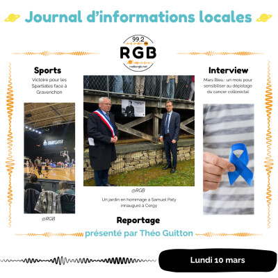 Journal du lundi 10 mars 2025 - Radio RGB 99.2 cover