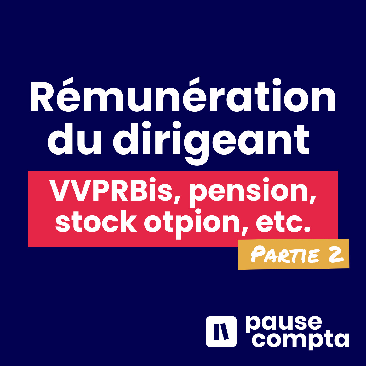 Rémunération du dirigeant (partie 2) : VVPRBis, pension, stock option, etc. Rémunération du dirigeant (partie 2) : VVPRBis, pension, stock option, etc.