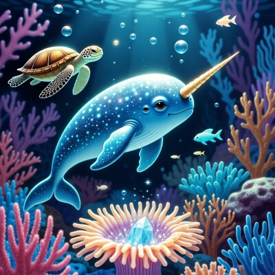 Histoire pour s’endormir pour enfant : faciliter l'endormissement & sommeil paisible – le cristal bleu du narval et de la tortue (hypnose) cover