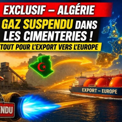 Exclusif. L’Algérie suspend l’utilisation du gaz dans ses cimenteries pour l’exporter vers l’Europe  cover