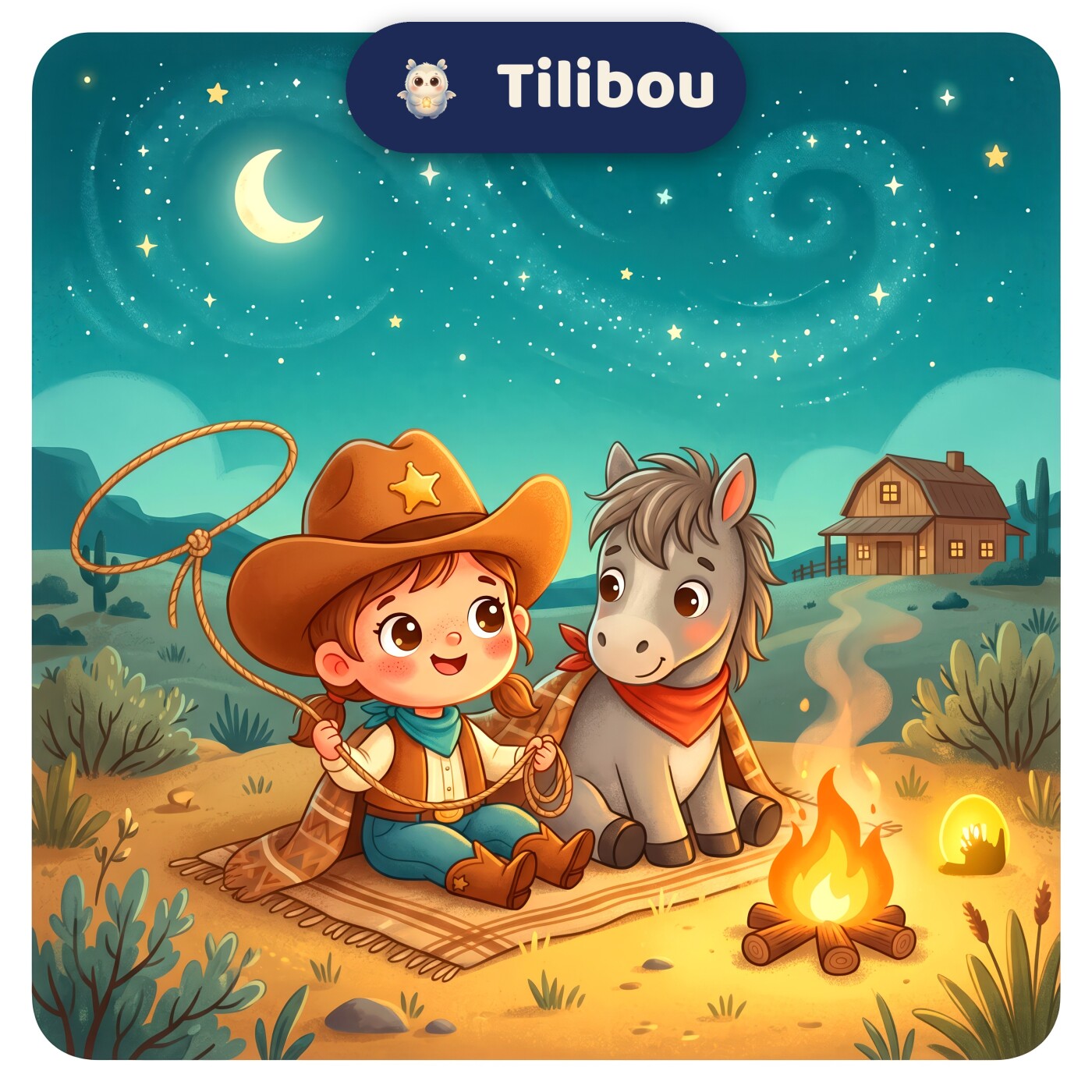 Cassie · La nuit à la belle étoile · histoire de camping pour enfant · far west · histoire calme 3-5 ans