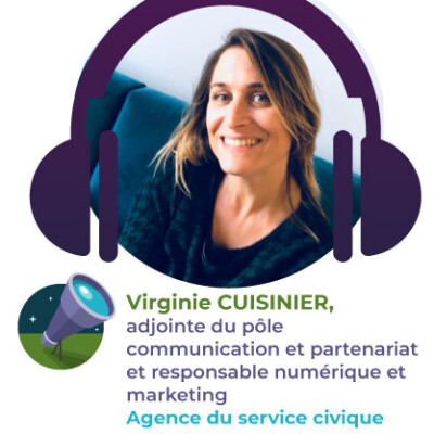 Virginie Cuisinier, adjointe du pôle communication et partenariat et responsable numérique et marketing de l’agence du service civique cover