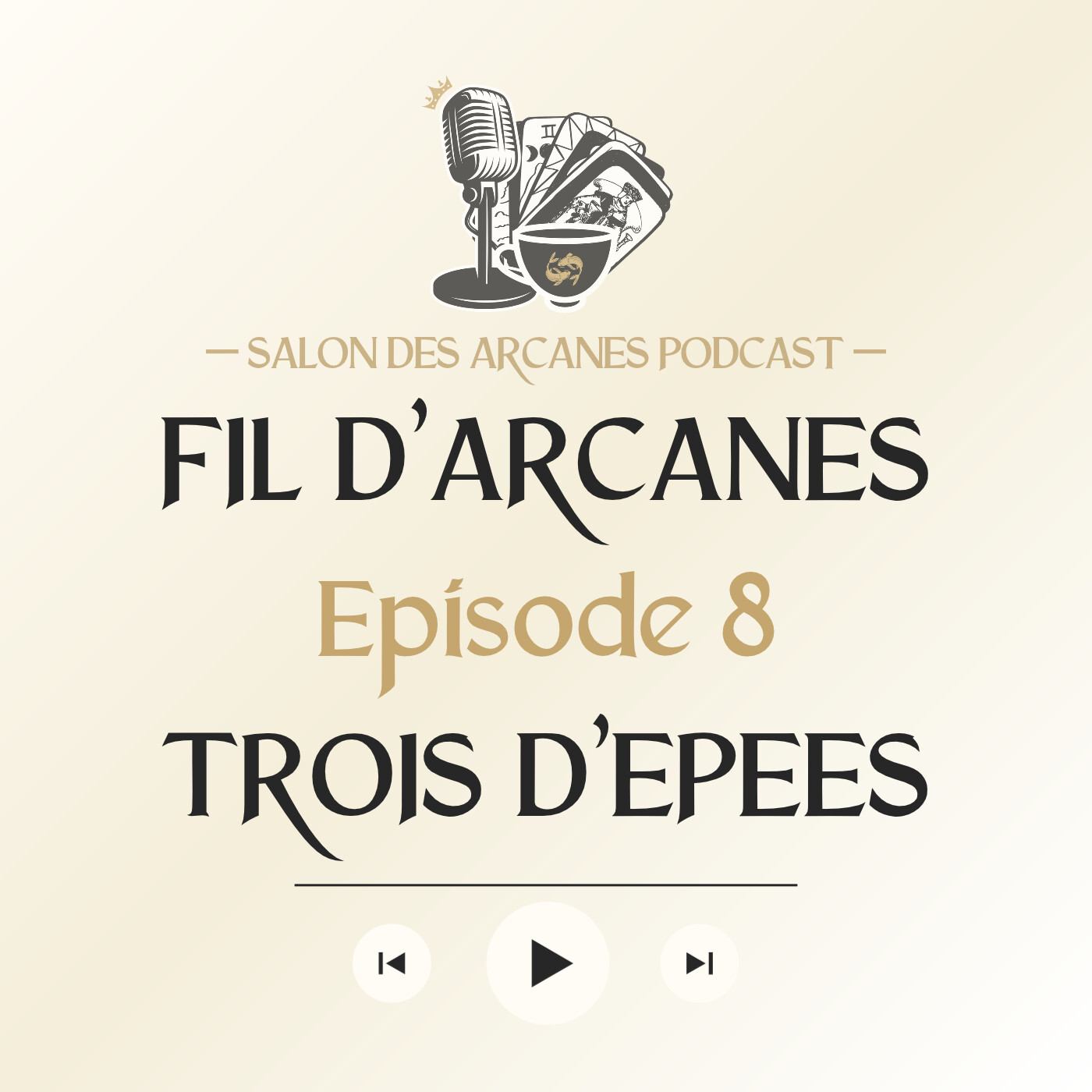 #8 · Trois d’Épées | Fil d’Arcanes : le tarot Rider-Waite-Smith, arcane après arcane