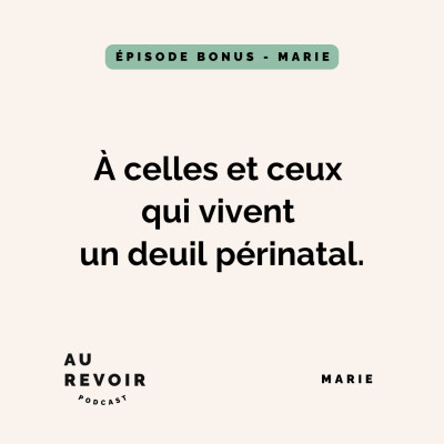 Le message de Marie aux personnes qui vivent un deuil périnatal (bonus) cover