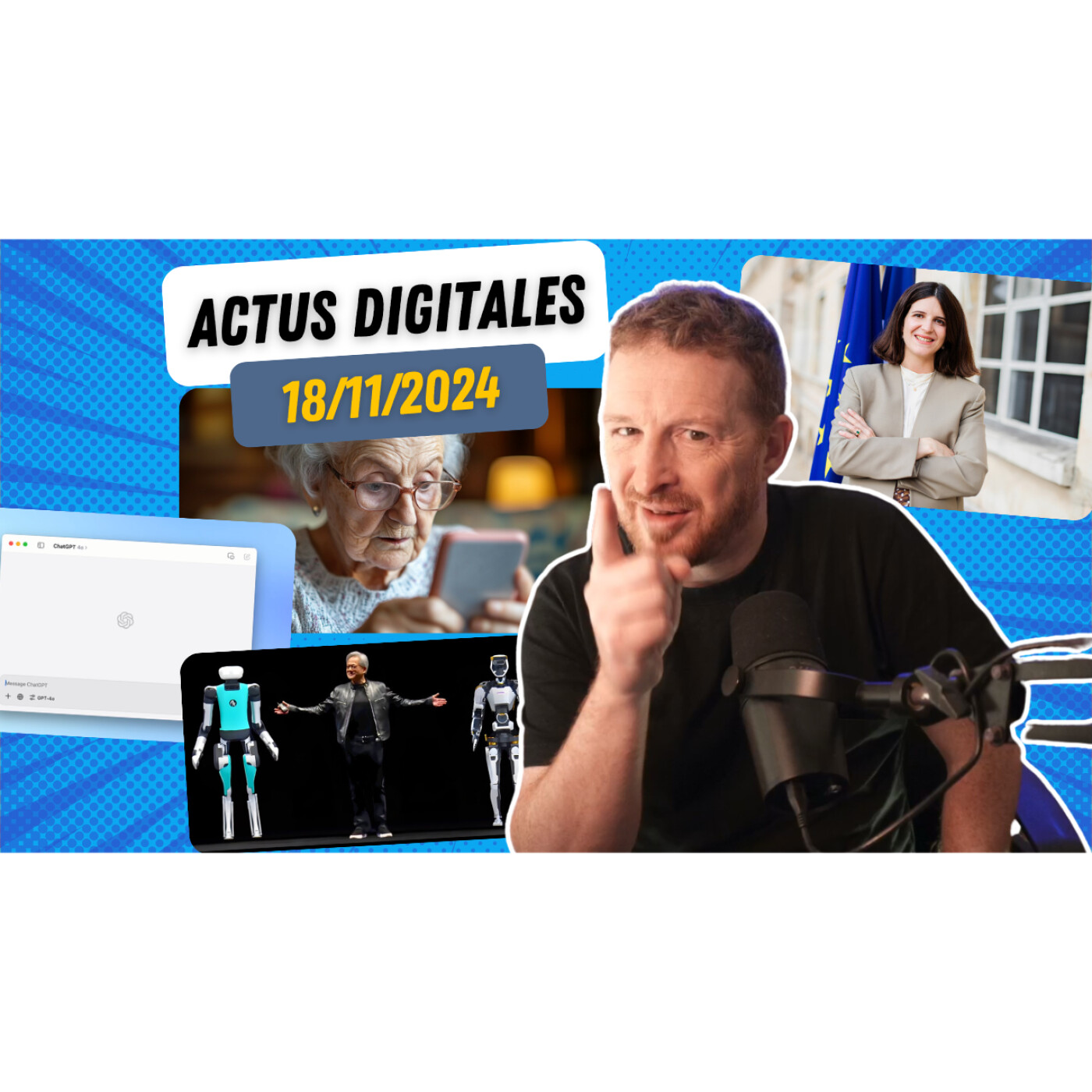 Daisy piège les escrocs, Clara sur l'IA, ChatGPT s'invite, NVIDIA révolutionne les humanoïdes episode artwork