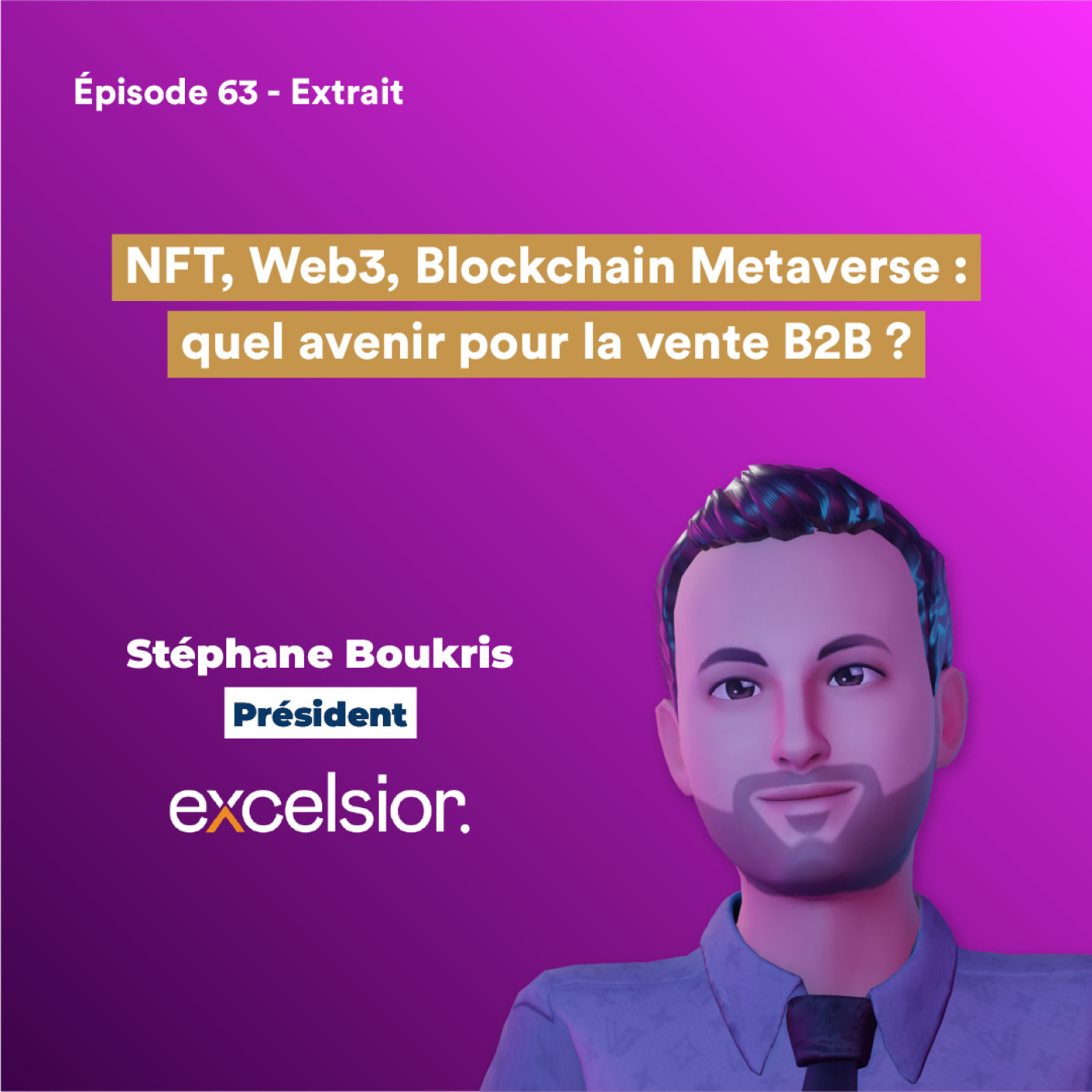 👾 Metaverse, NFT, Web3, Blockchain : rôle et impact pour la vente B2B avec Stéphane Boukris episode artwork