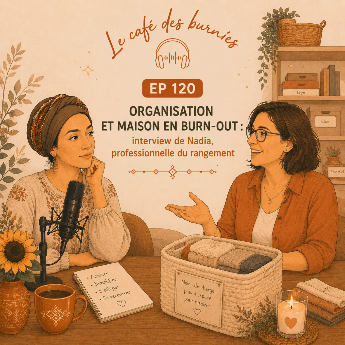 EP 120 ORGANISATION ET MAISON EN BURN-OUT : interview de Nadia, professionnelle du rangement