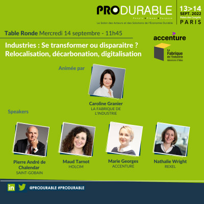 Table Ronde - Industries : se transformer ou disparaître ? Relocalisation, décarbonation, digitalisation cover