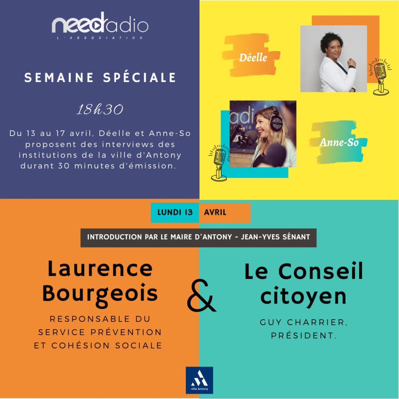 #NRVDLP spéciale confinement - Jean-Yves Sénant (Maire d'Antony), Laurence Bourgeois et le Conseil Citoyen d'Antony (13/04/20)