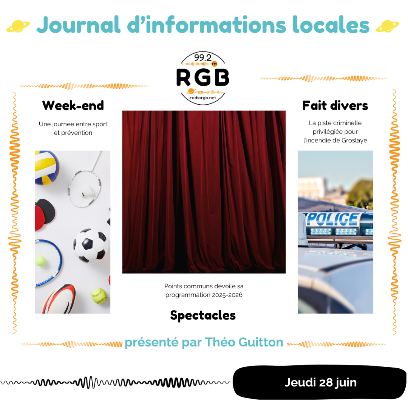 Journal du jeudi 26 juin 2025 – Radio RGB 99.2