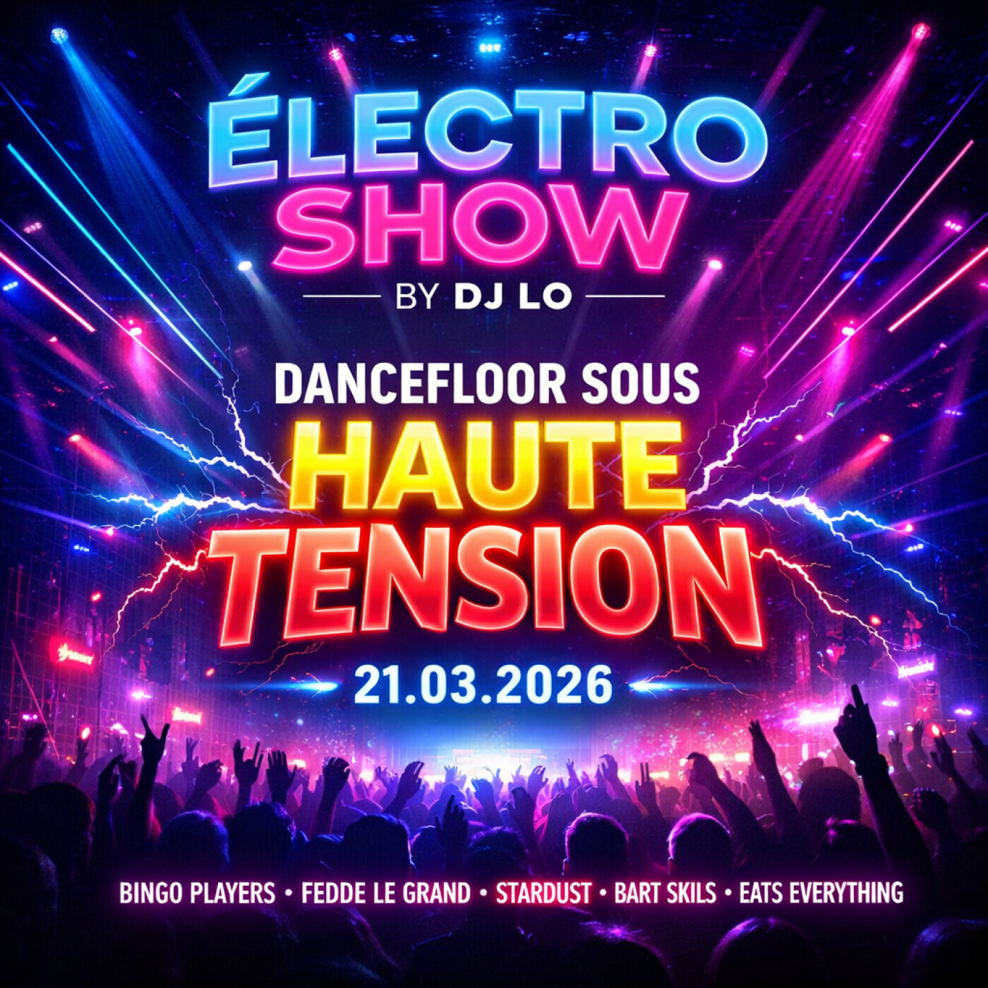 DANCEFLOOR SOUS HAUTE TENSION  21/03/26  ELECTRO SHOW BY DJ LO
