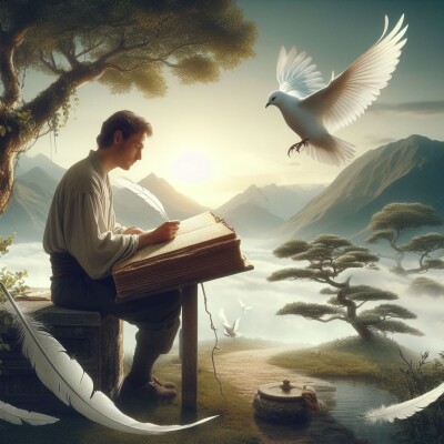 Saisis la plume de l’esprit et inscris ton Nom dans le livre de la vie - Archange Raphaël Psaume 34 cover