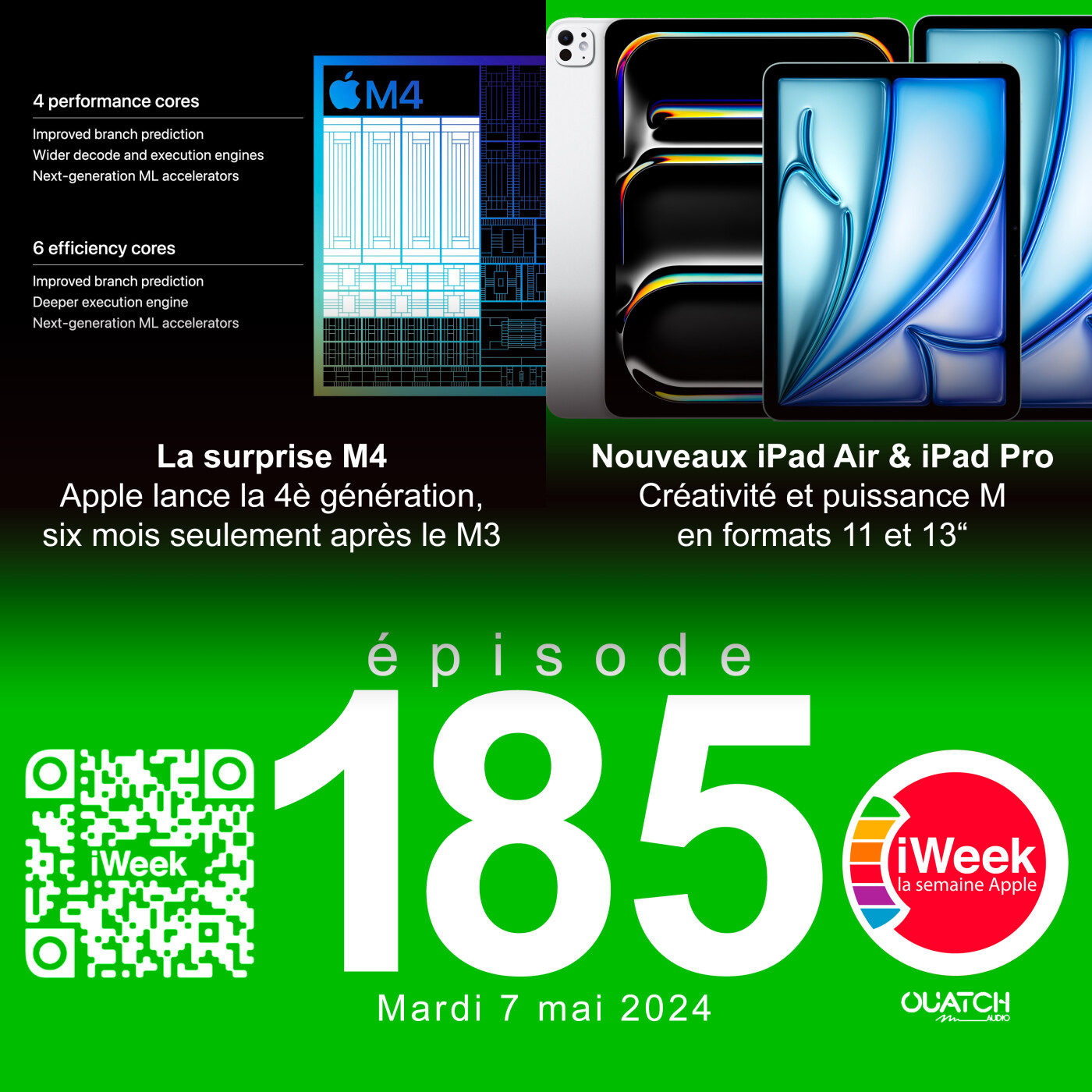 cover of episode Le M4 lancé avec les nouveaux iPad Pro OLED (et iPad Air M2)