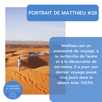 Portrait #28 - Matthieu part pour cinq jours dans le désert cover