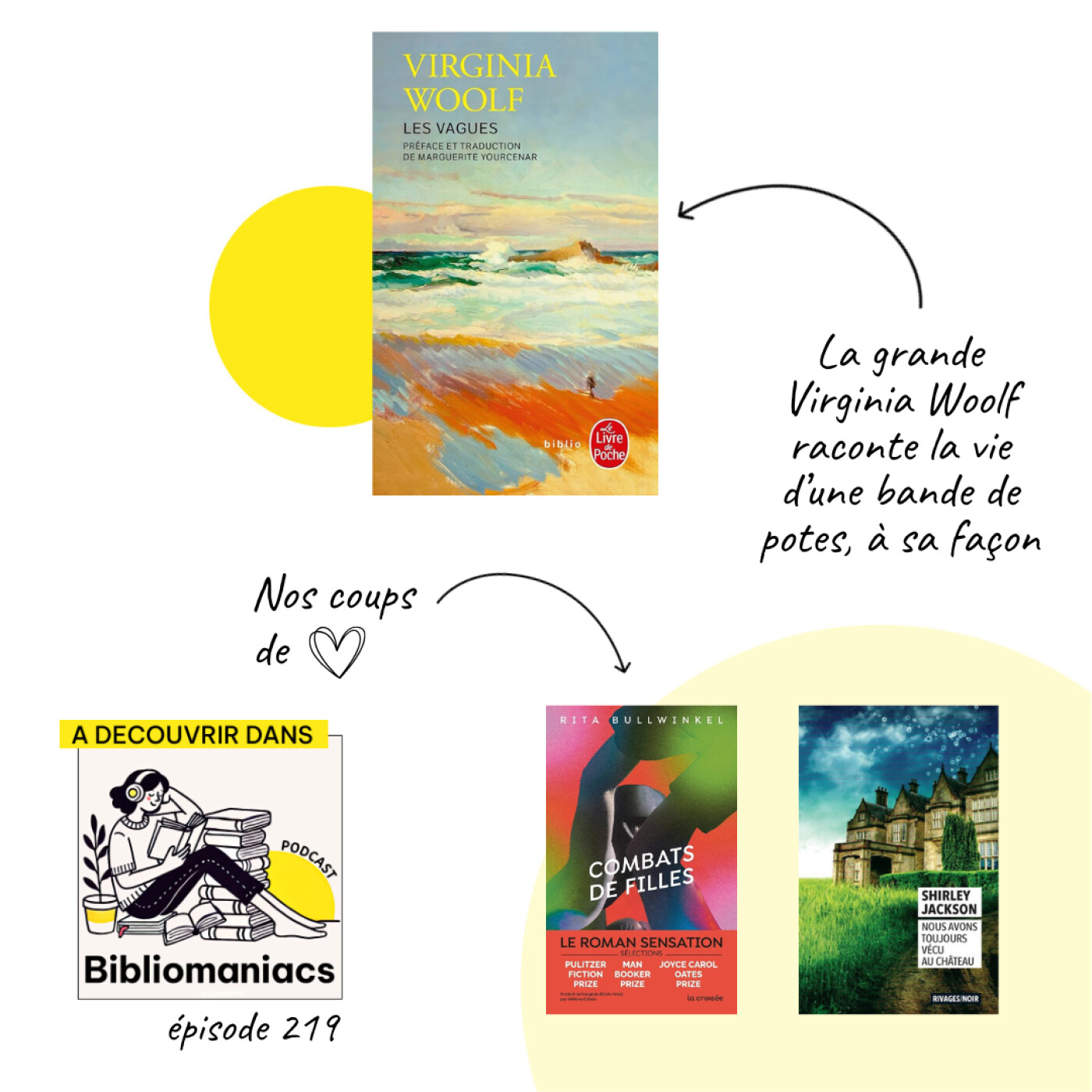Épisode 219 Les vagues de Virginia Woolf et nos coups de cœur