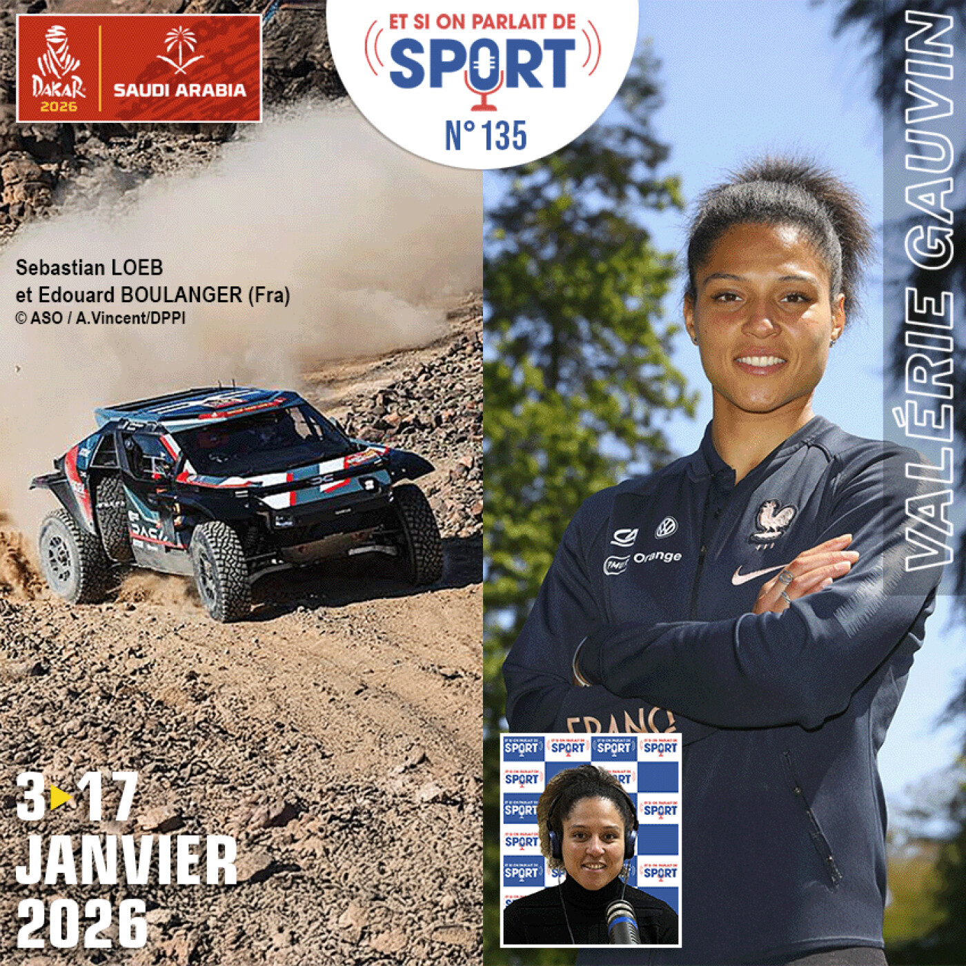 Émission N°135 - Dakar 2026 et Portrait de Valérie Gauvin, internationale de football episode artwork