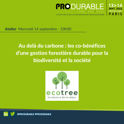 Ecotree - Au delà du carbone: les co-bénéfices d’une gestion forestière durable pour la biodiversité et la société cover