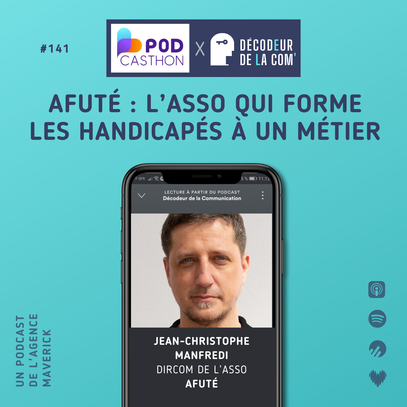 Afuté : l'Association qui forme les personnes handicapées à un métier | Jean-Christophe Manfredi, dircom | Ep 142 spécial Podcasthon