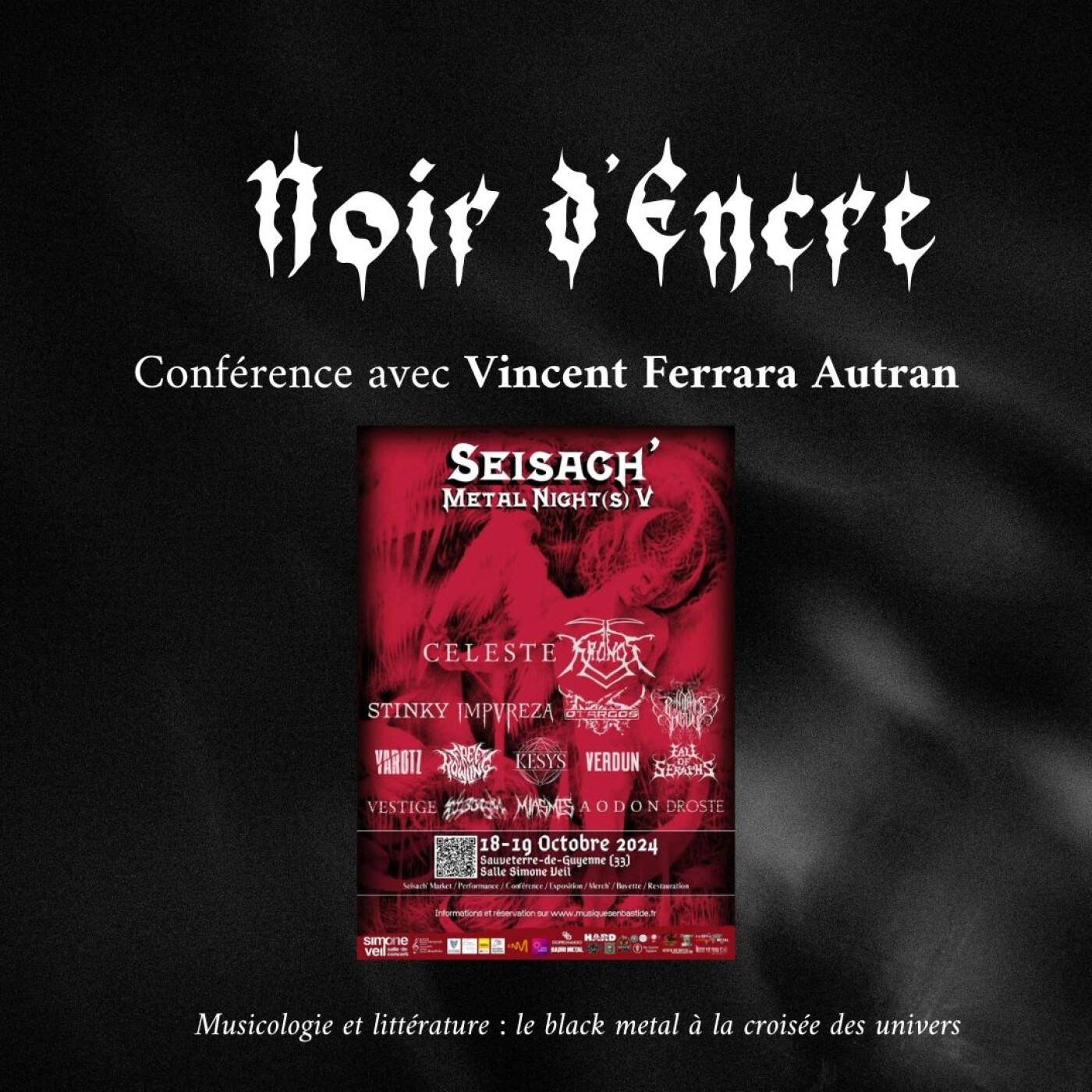 Noir d'Encre : Conférence sur le Black Metal