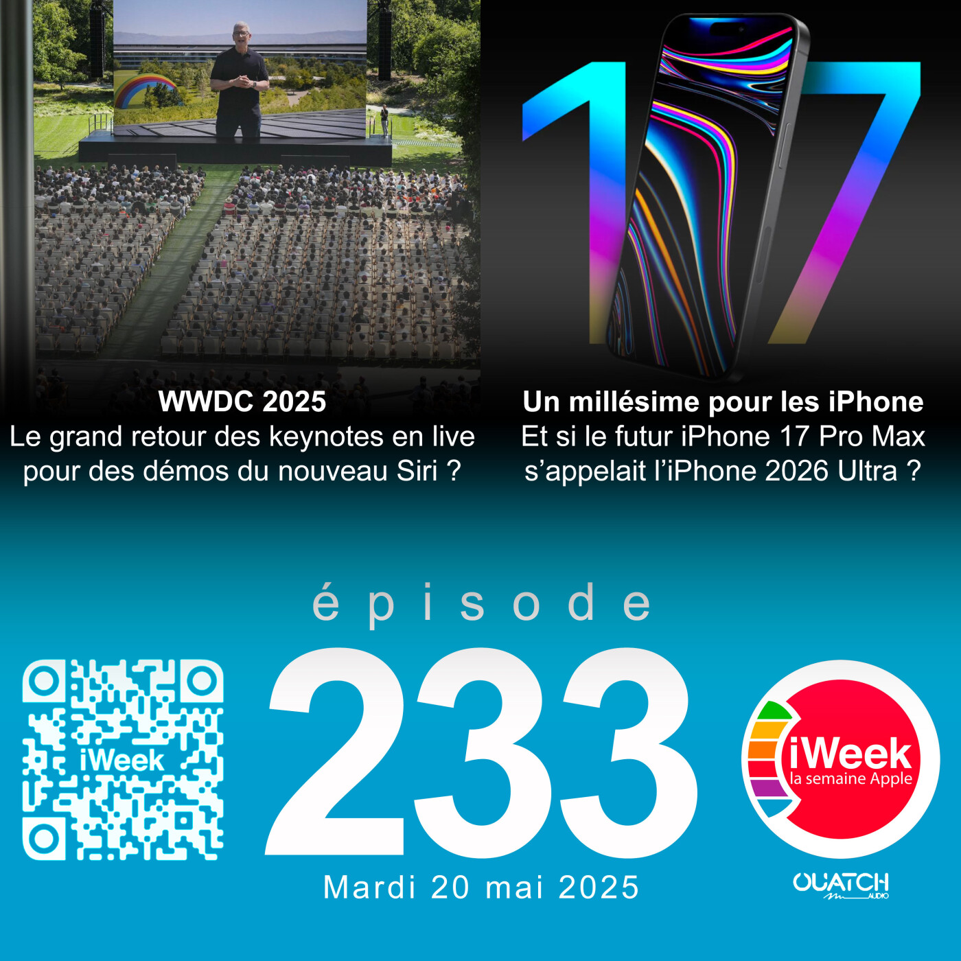 cover of episode Une keynote live avec des démos de Siri sur scène à la WWDC 2025 ?