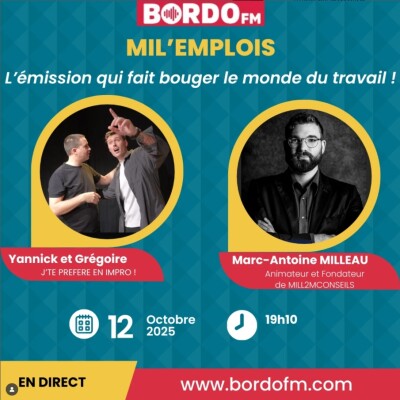 📻 Émission Mil'Emplois avec le groupe J'TE PRÉFÈRE EN IMPRO ! cover