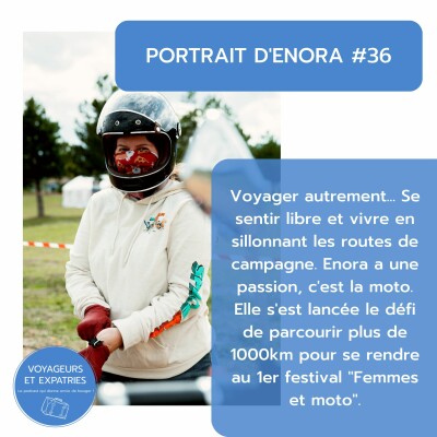 Portrait #36 - Enora - Une voyageuse sur les routes de France à moto cover
