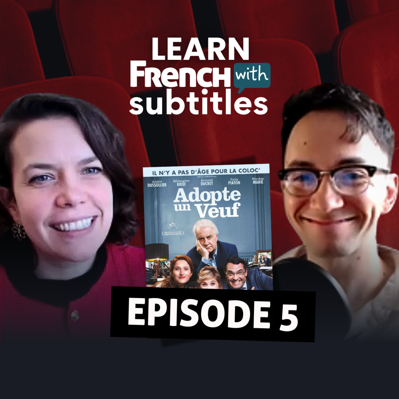 Adopte un veuf : les joies de la colocation | Podcast French With Subtitles Ep.5 episode artwork