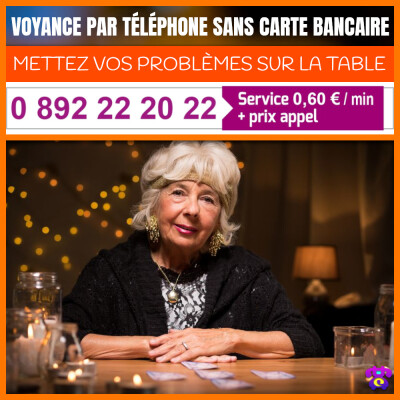 Voyance par téléphone sans carte bancaire 0892 22 20 22 cover