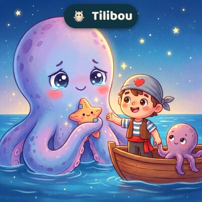 Tom the Pirate · The Kraken's Cuddly Toy · story about a favourite cuddly toy · sea monster story · podcast for kids cover