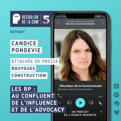 Les RP : au confluent de l'Influence et de l'Advocacy | Candice Pondevie, attachée de presse, Bouygues Construction | Ext cover