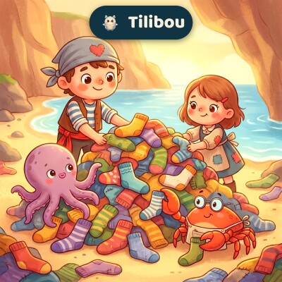 Tom el Pirata · La cala de los calcetines perdidos · cuento para cuando se pierde algo · consolar · podcast infantil cover
