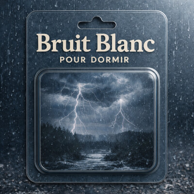 1 H Bruit Blanc pour DORMIR et la relaxation | Orages et Pluie ASMR cover