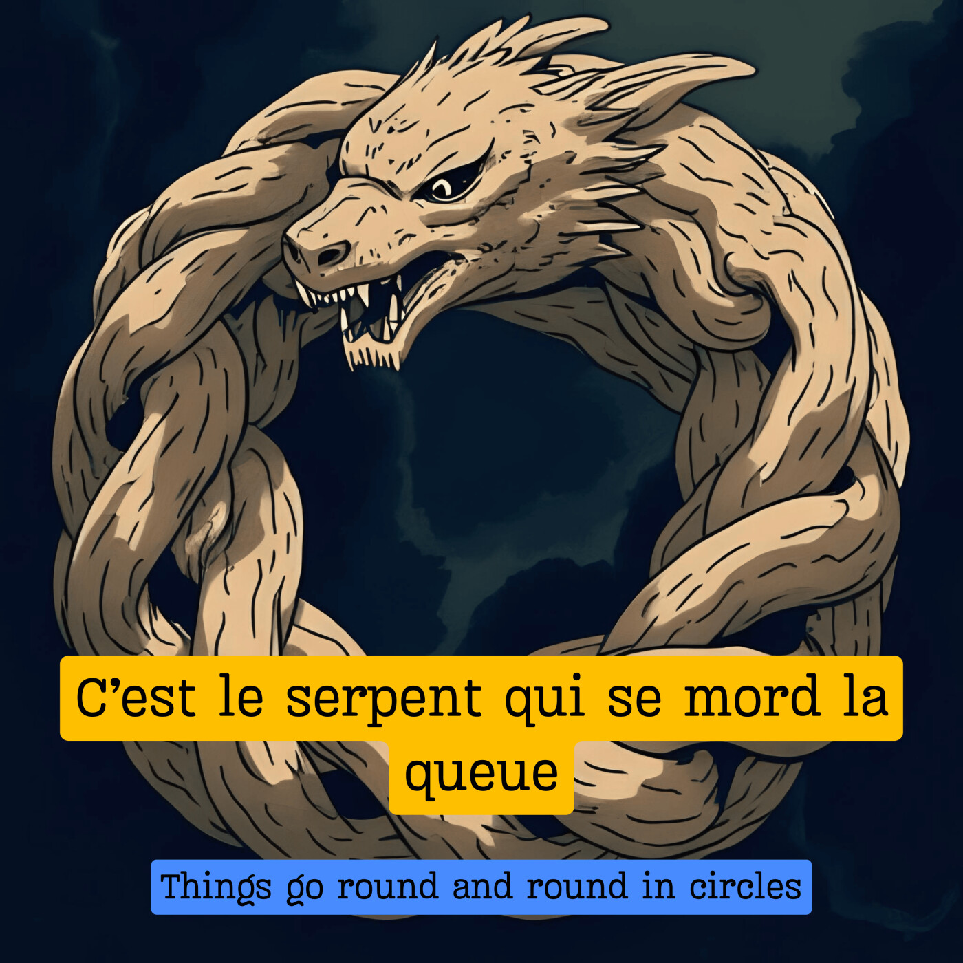 C'est le serpent qui se mord la queue